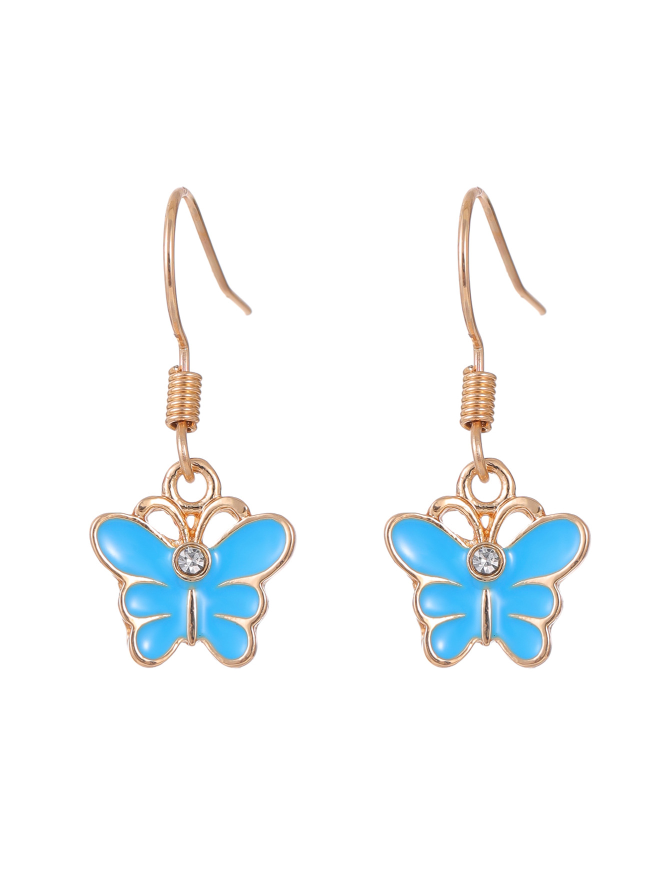 Cartoon cute color alloy oil drop love stars butterfly nose nail manufacturers wholesale - Image 6