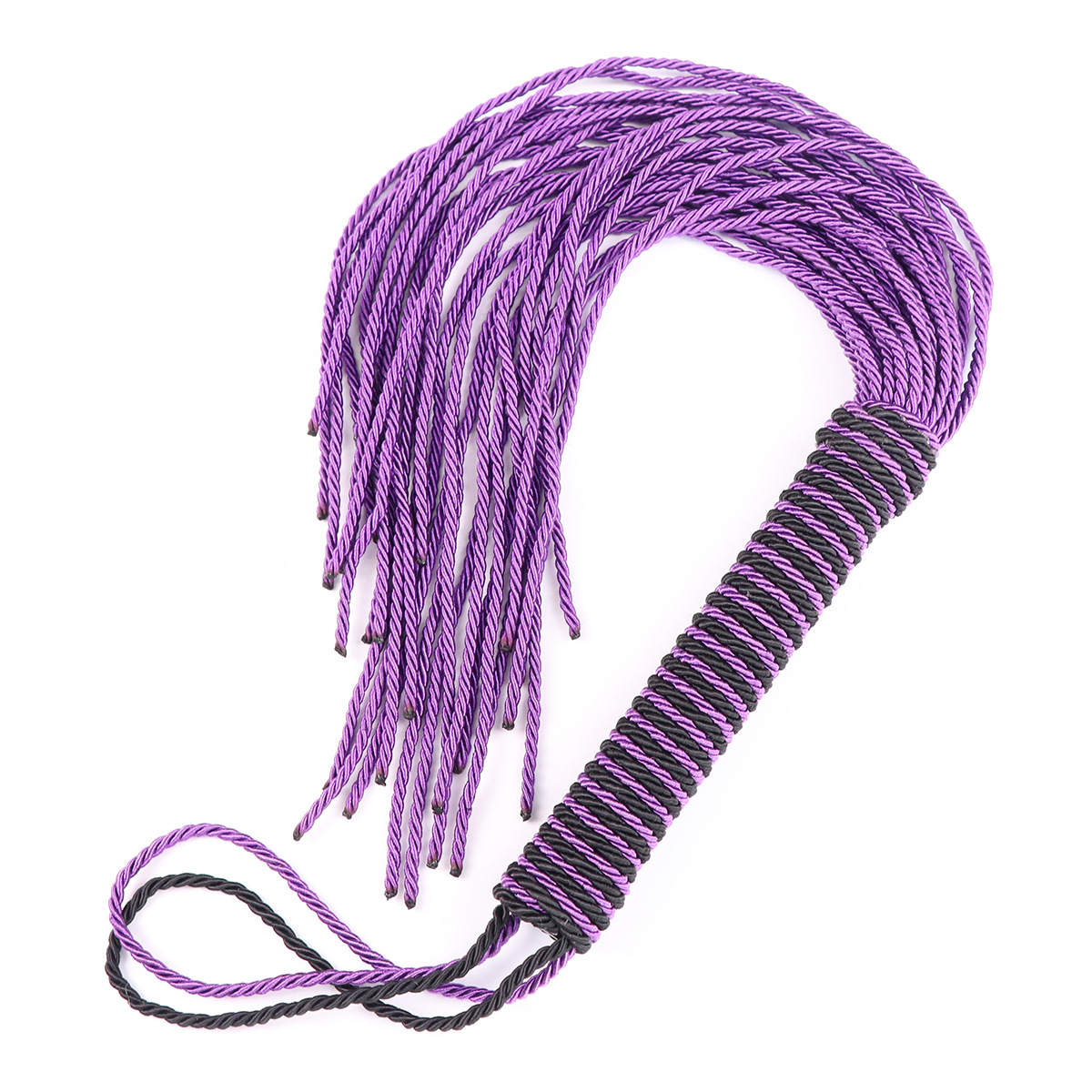 Sexy Whip Nylon Rope Whip Purple Whisk Purple Handle Nylon Bulk Whip Flirting Toy Adult Products - Image 3