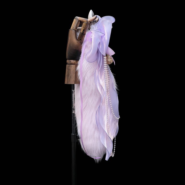 Wisteria Flower 40CM Fox real wool tail butt plug smsex toys handmade heavy work bow Palace Bell - Image 4
