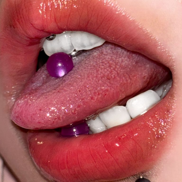 Pearlescent tongue nail new acrylic tongue decoration polarized effect new body piercing tongue jewelry - Image 8