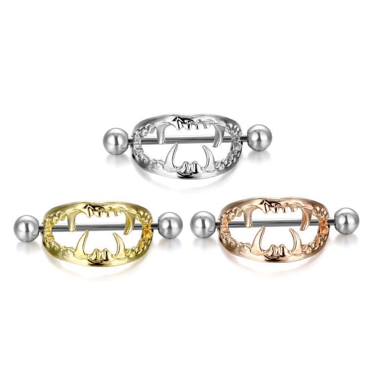 European and American human body piercing jewelry milk nail stainless steel breast ring nipple nail
