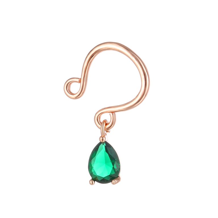 Amazon Cross-border New European and American Fashion Jewelry Punch-free Water Drop Zircon Pendant Fake Ring Buckle - Image 9