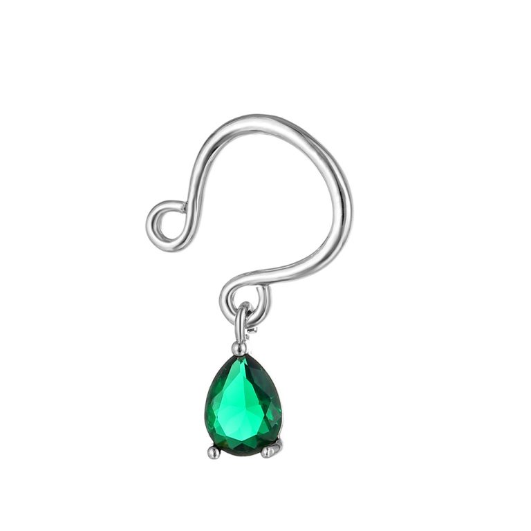 Amazon Cross-border New European and American Fashion Jewelry Punch-free Water Drop Zircon Pendant Fake Ring Buckle - Image 5