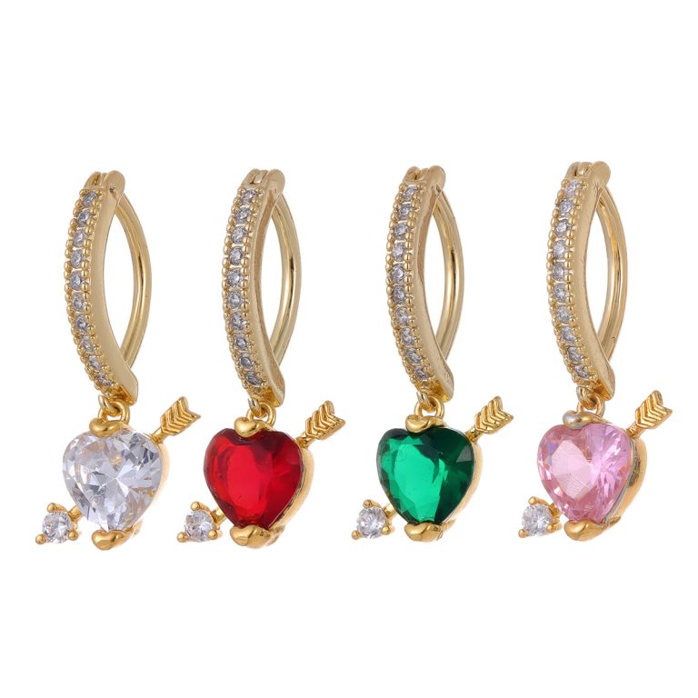 European and American Cross-border Hot Selling High-end Temperament Refined One-arrow Heart-piercing Pendant Navel Ring Copper Micro-inlaid Zircon Navel Buckle - Image 5