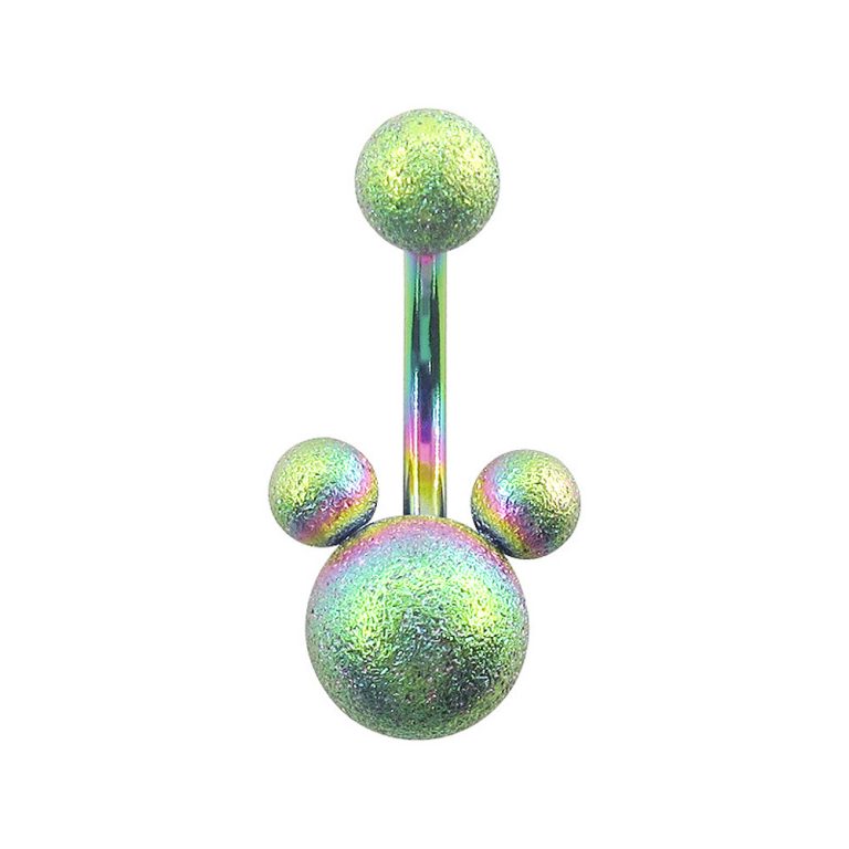 European and American body piercing jewelry frosted navel buckle stainless steel navel ring animal head steel bead navel nail - Image 5