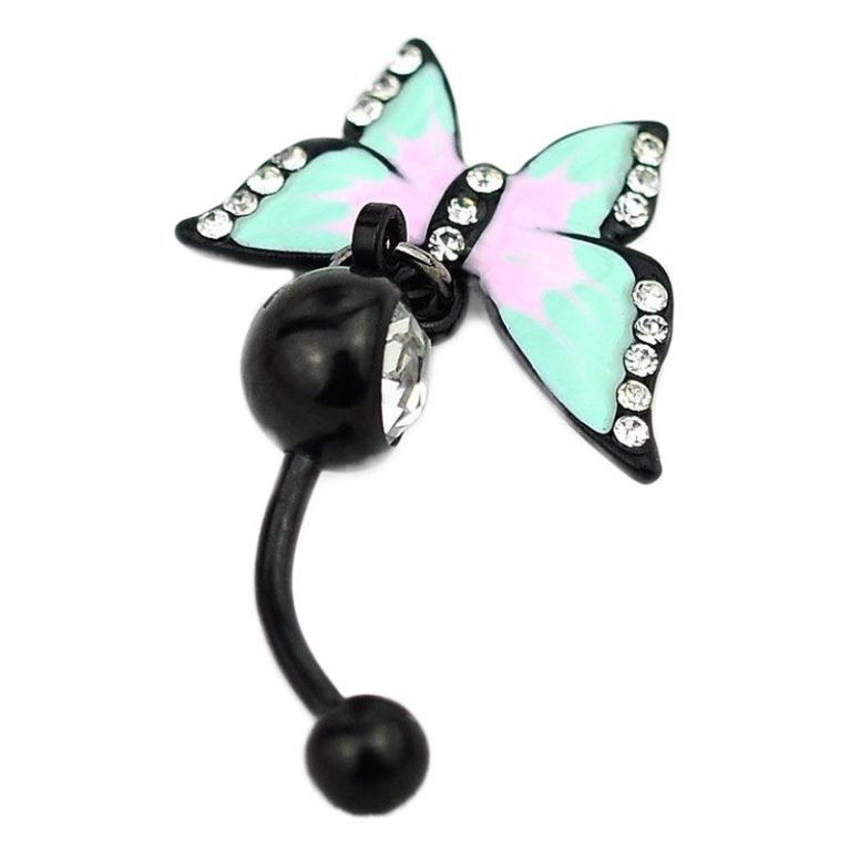 creative jewelry spray paint drop oil alloy bow puncture body puncture navel ring  outlet
