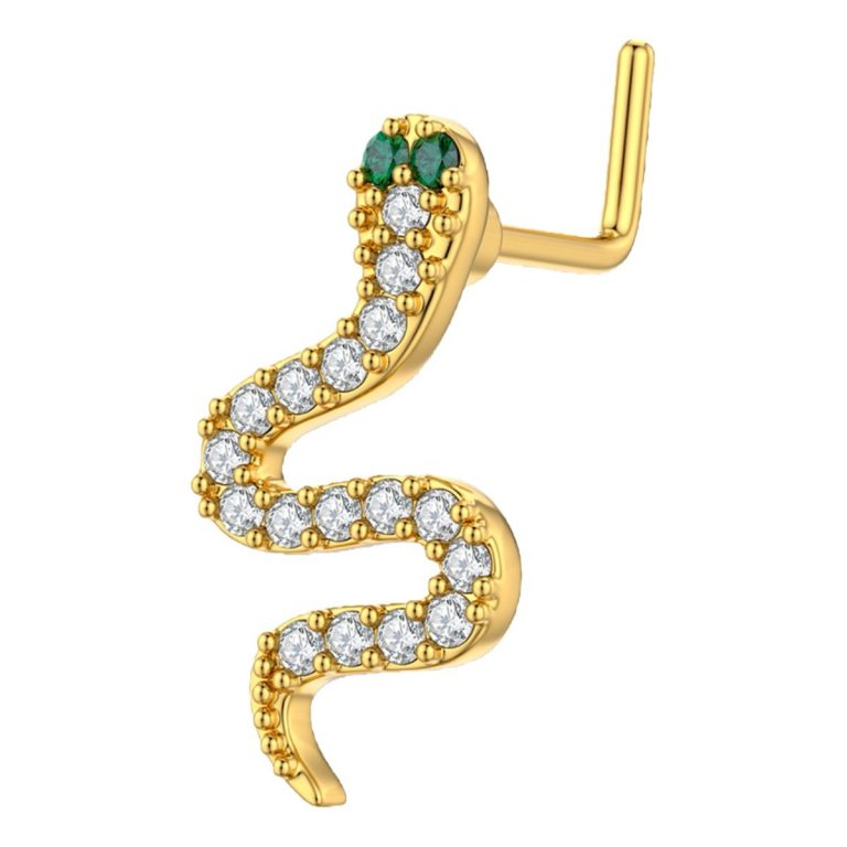 Europe and the United States cross-border hot temperament fashion high-grade copper inlaid zircon L rod nose nail nose decoration manufacturers wholesale - Image 8