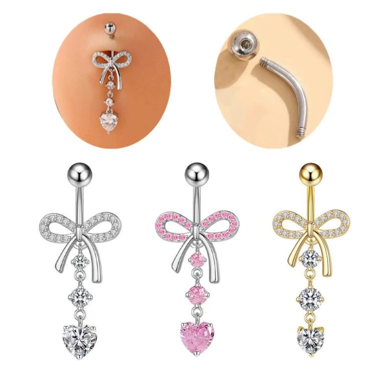 Cross-border new copper inlaid zircon butterfly flower navel nail European and American body piercing jewelry manufacturers wholesale Amazon - Image 5