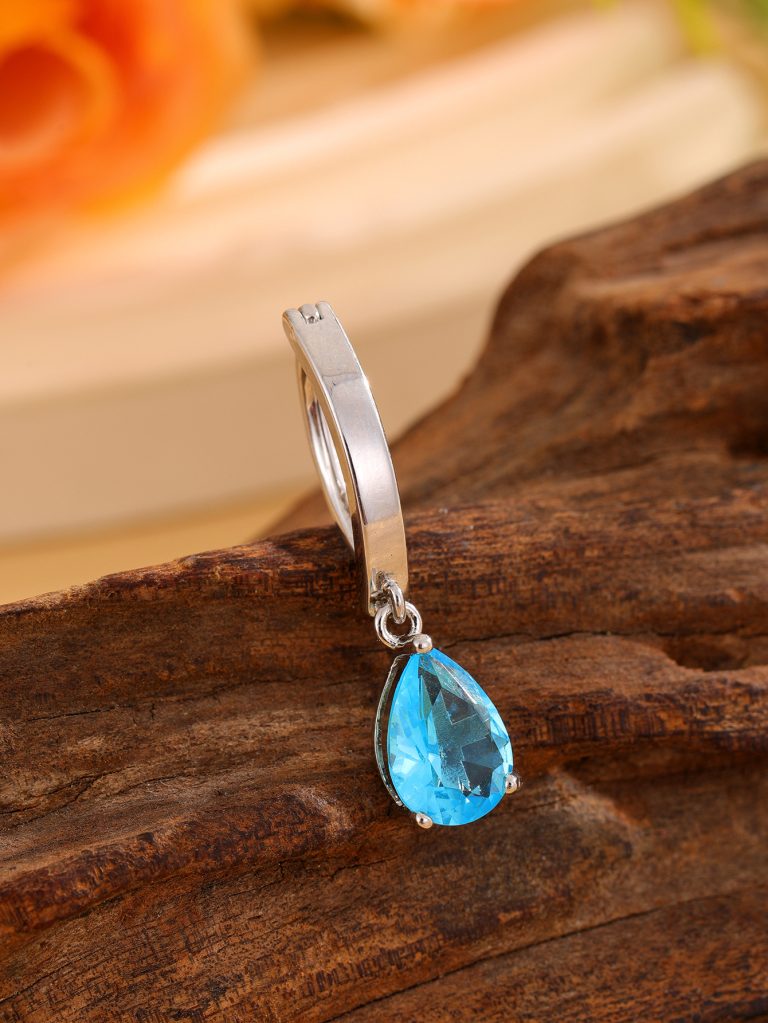 Europe and the United States cross-border new ins style simple feminine texture drop pendant navel ring copper inlaid zircon navel buckle - Image 6