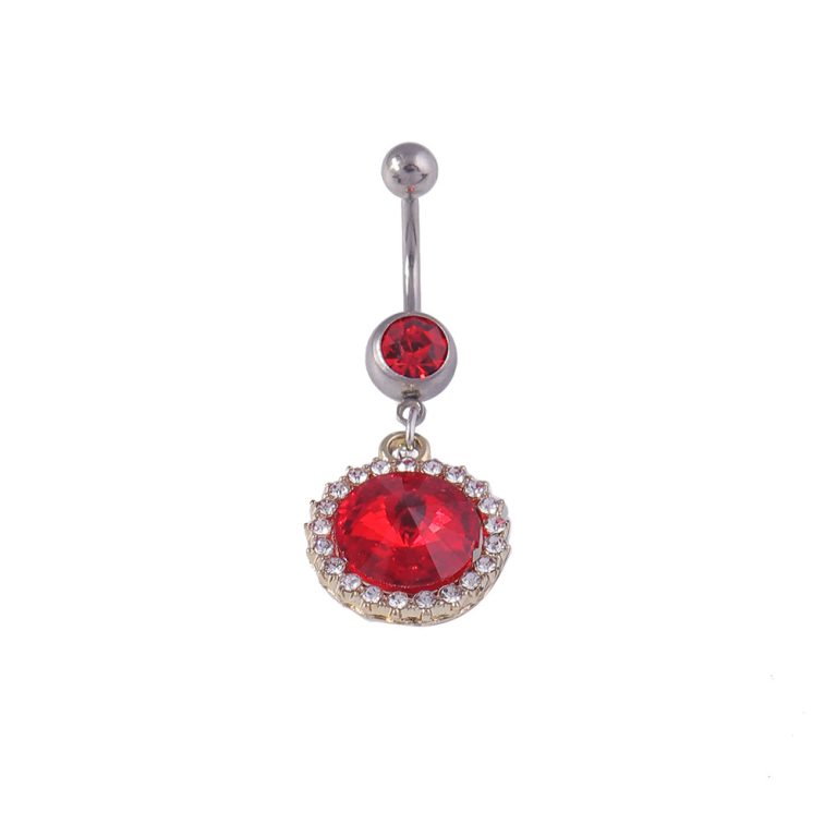 Europe and the United States cross-border jewelry point diamond Ruby belly button nail temperament sexy elegant fashion trend belly button ring jewelry - Image 6