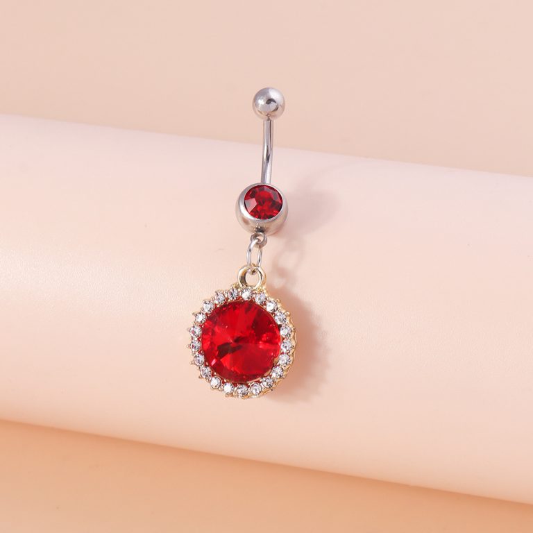 Europe and the United States cross-border jewelry point diamond Ruby belly button nail temperament sexy elegant fashion trend belly button ring jewelry - Image 7