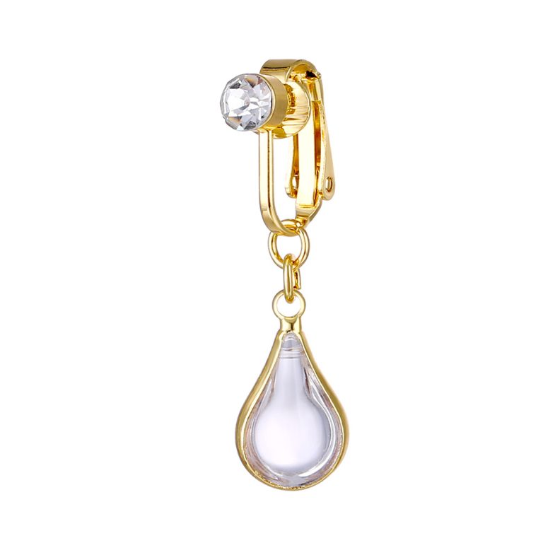 new inlaid crystal diamond butterfly water drop free perforation jewelry navel clip ear clip Amazon in stock - Image 8