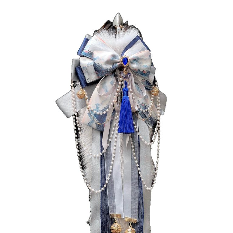 Qingshan Dai New Chinese bow bell 40CM Gray Fox real wool tail butt plug SM sex toys - Image 5