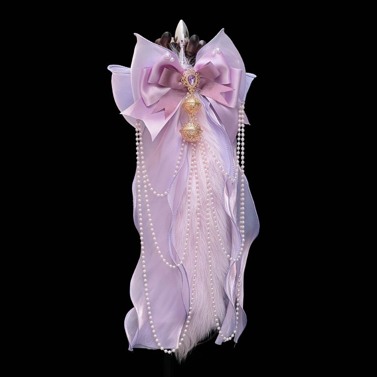 Wisteria Flower 40CM Fox real wool tail butt plug smsex toys handmade heavy work bow Palace Bell - Image 3