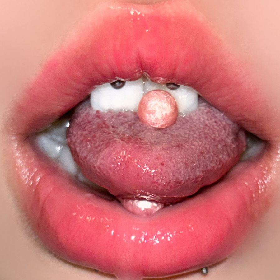 Acrylic tongue nail pearl powder ball stainless steel tongue ring new puncture jewelry - Image 6