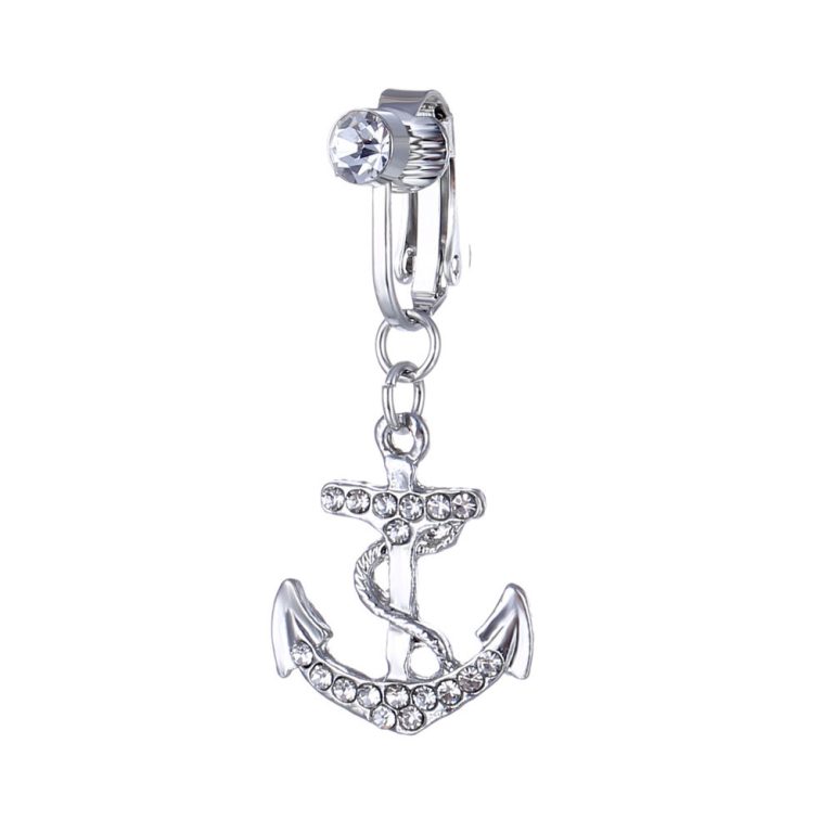 New No-drilling Faux Navel Button Multi-style Pendant Drill-embedded Navel Stud Earrings  Sale Jewelry Accessories - Image 5