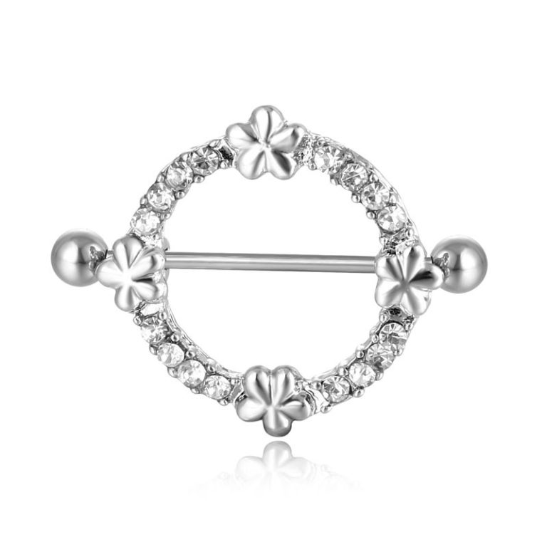 Medical Steel Puncture Jewelry Titanium Steel Diamond Non-Mainstream Milk Chain Ring Milk Nails Spot Wholesale