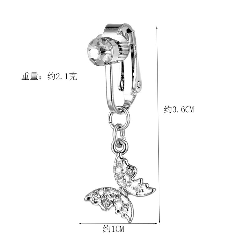 navel clip copper inlaid zirconium heart-shaped pendant navel nail sexy navel ring fashion navel body piercing jewelry - Image 8