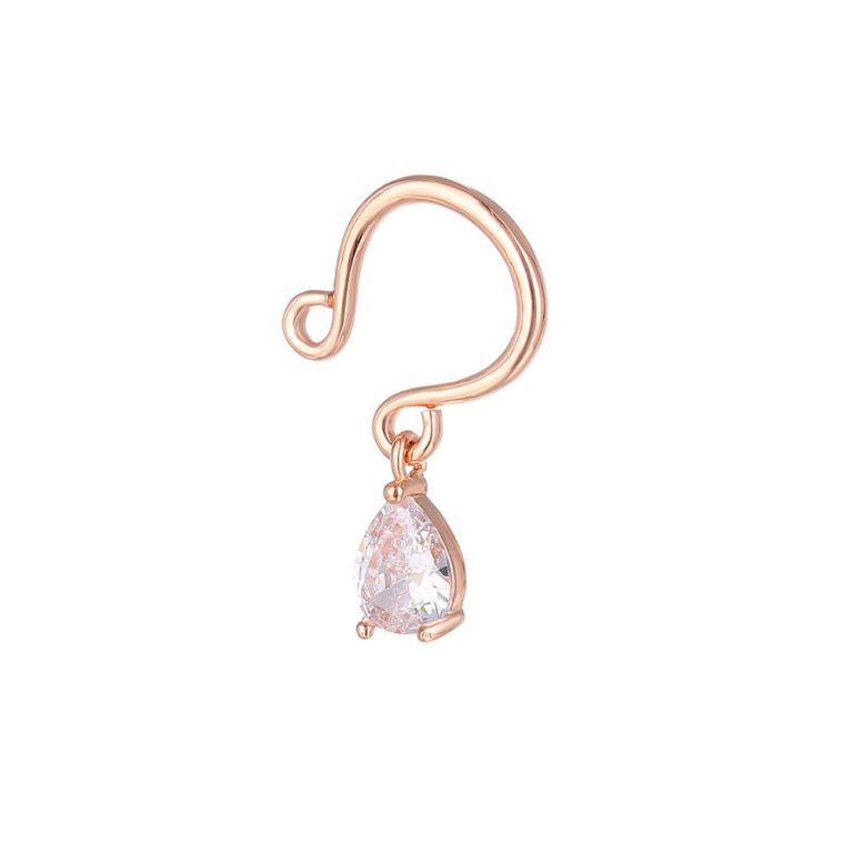 Amazon Cross-border New European and American Fashion Jewelry Punch-free Water Drop Zircon Pendant Fake Ring Buckle - Image 8