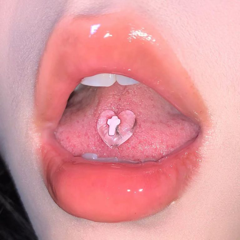 Acrylic love cross tongue nail 1.6 thick new personalized tongue nail - Image 6