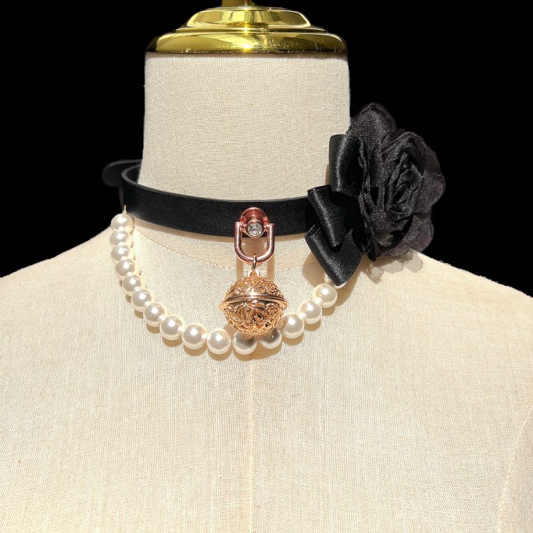SM Fun Nipper Punishment Bow Bell Cowhide Collar Taught Traction Rope Fox Real Hair Tail Anal Plug Small - Image 3