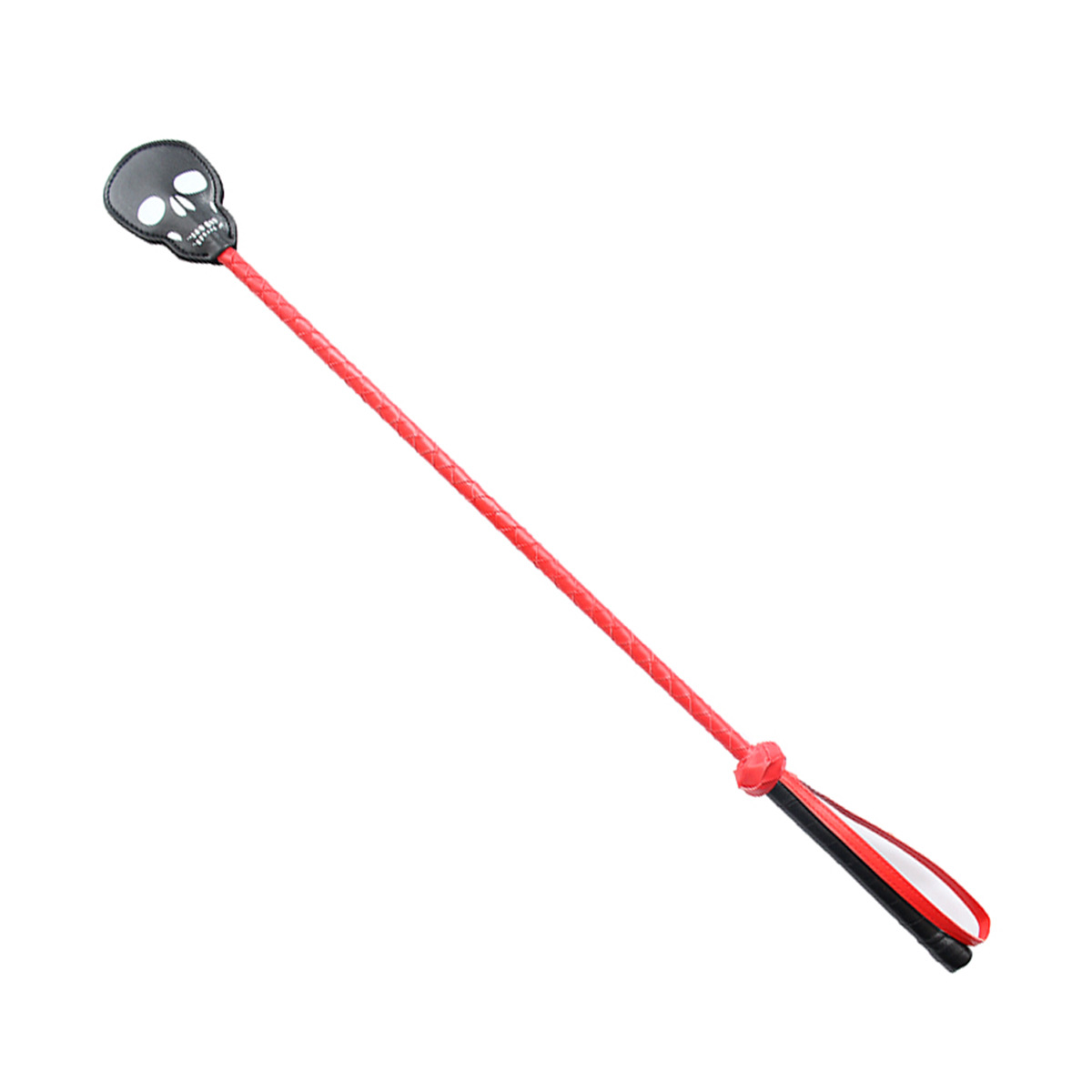 adult supplies leather racket scattered racket skull couple flirting toy red Foreign trade original order whip - Image 4