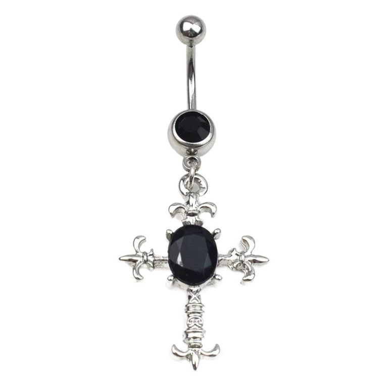 Body Piercing Belly Dance Jewelry Diamond Cross Belly Button Ring Belly Button Nail