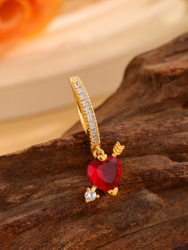 European and American Cross-border Hot Selling High-end Temperament Refined One-arrow Heart-piercing Pendant Navel Ring Copper Micro-inlaid Zircon Navel Buckle - Image 7