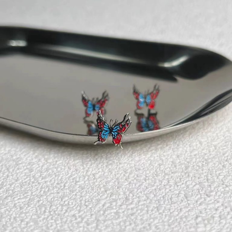 Butterfly tongue nail stainless steel tongue ring oil drop hot girl tongue nail titanium steel European and American body piercing jewelry - Image 5