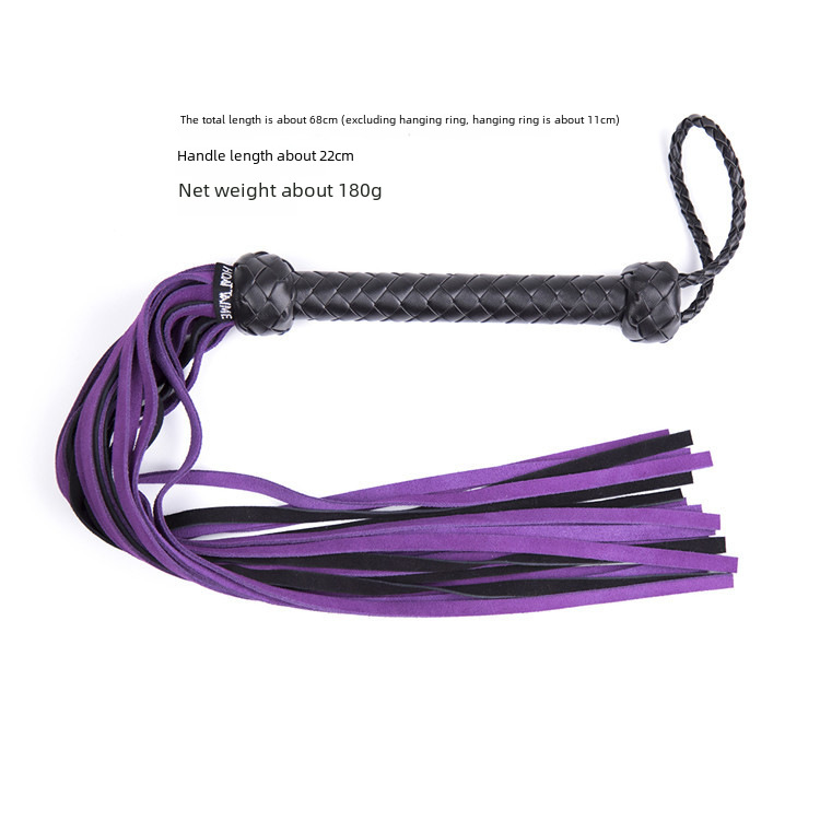 Purple Leather Flirting Whip for Couples - Fun & Playful Adult Toy - Image 3