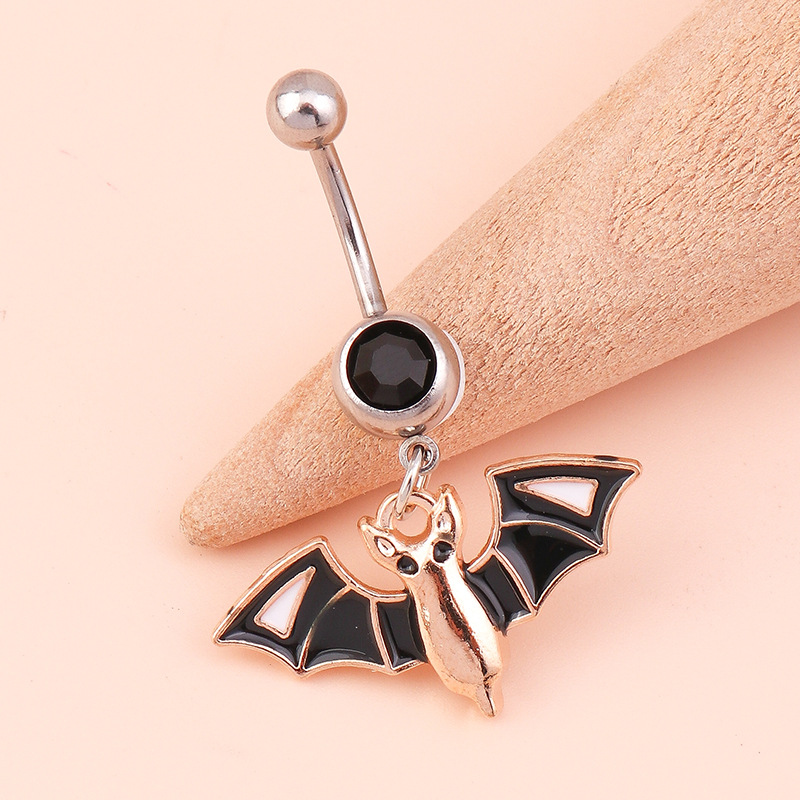 Europe and the United States cross-border jewelry personalized Halloween jewelry new bat belly button ring navel nail navel ornaments - Image 4
