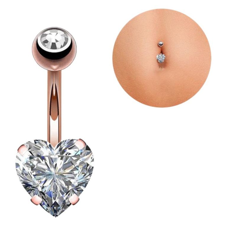 hot-selling products 6PCs a set of inlaid AAA zircon umbilical nail set set  outlet