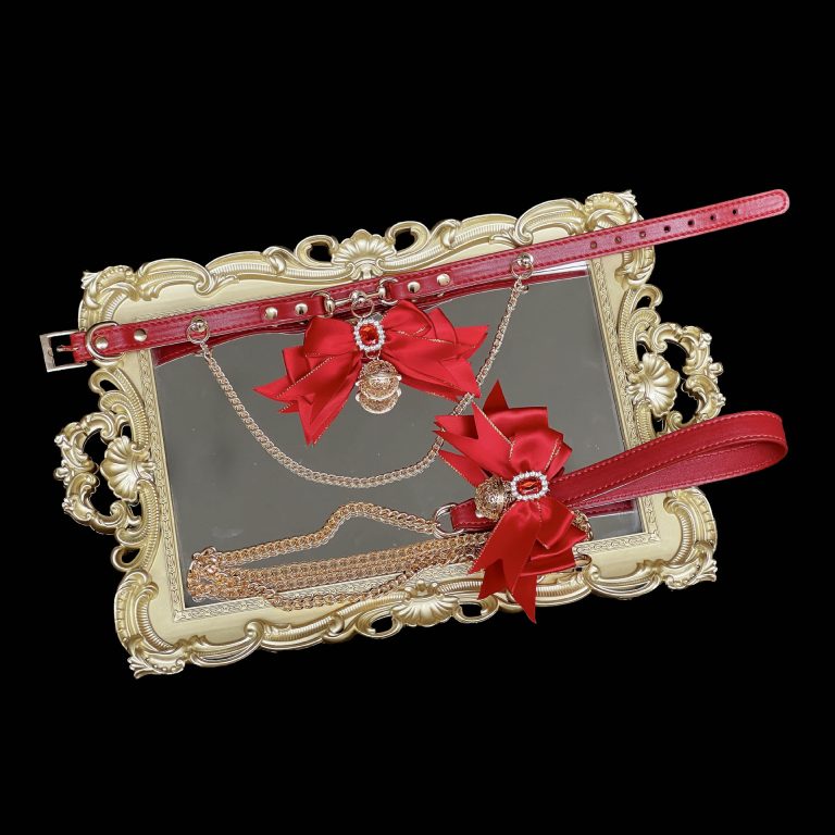 SM sex toys collar red bow breast clip bell ring 40CM fox real hair tail anal plug removable - Image 4