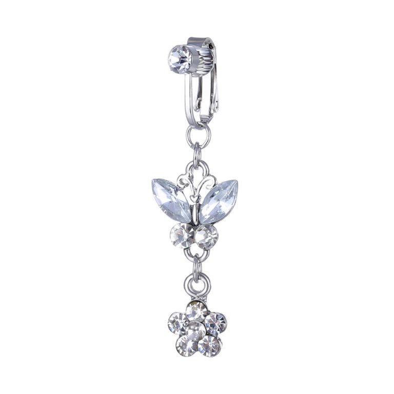 New No-drilling Faux Navel Button Multi-style Pendant Drill-embedded Navel Stud Earrings  Sale Jewelry Accessories - Image 3