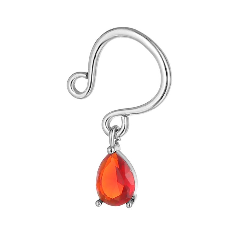 Amazon Cross-border New European and American Fashion Jewelry Punch-free Water Drop Zircon Pendant Fake Ring Buckle - Image 4