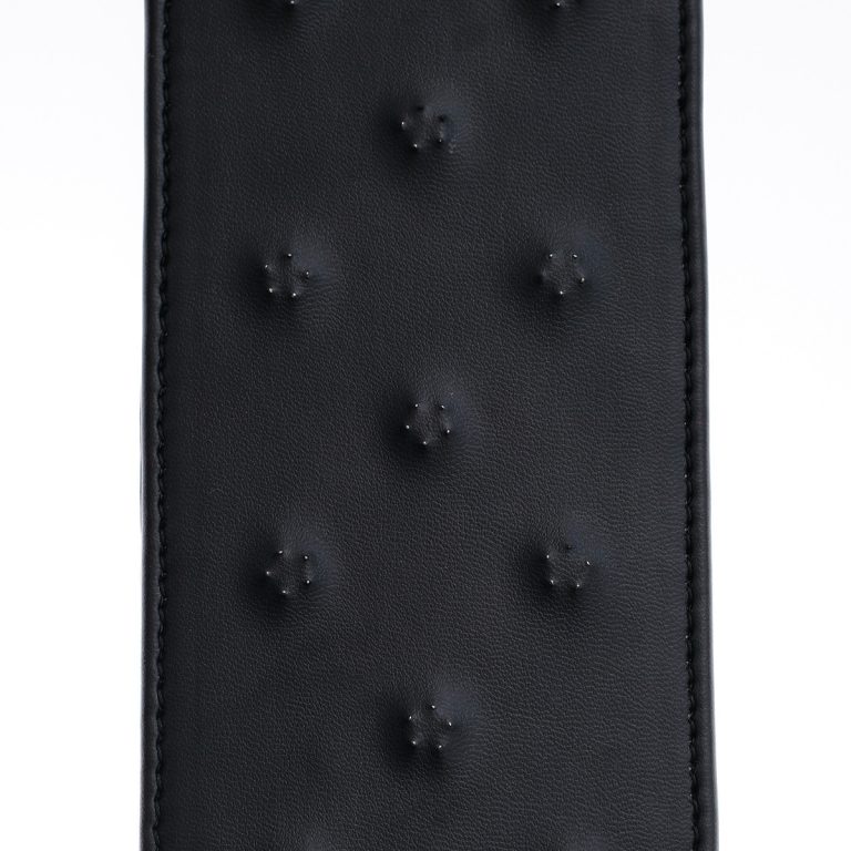 Foreign trade export racket spike plum metal diamond pattern leather racket PU black North American nightclub party Meat Racket - Image 4
