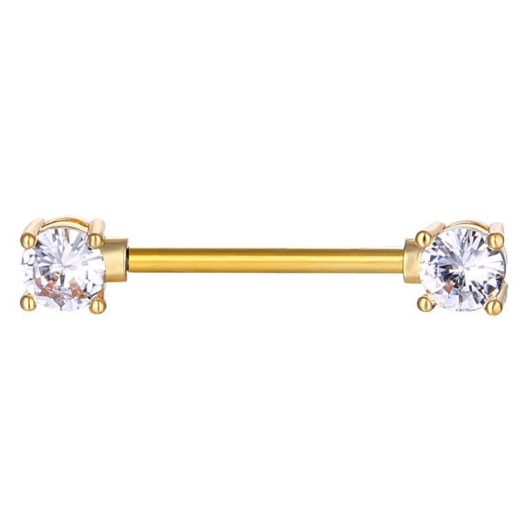 new body piercing jewelry inlaid zircon breast ring