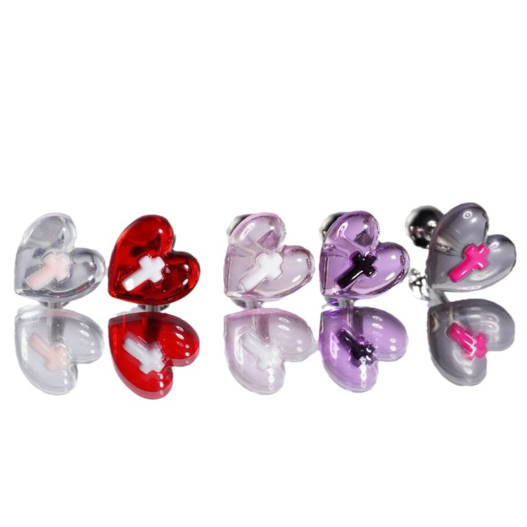 Acrylic love cross tongue nail 1.6 thick new personalized tongue nail - Image 5