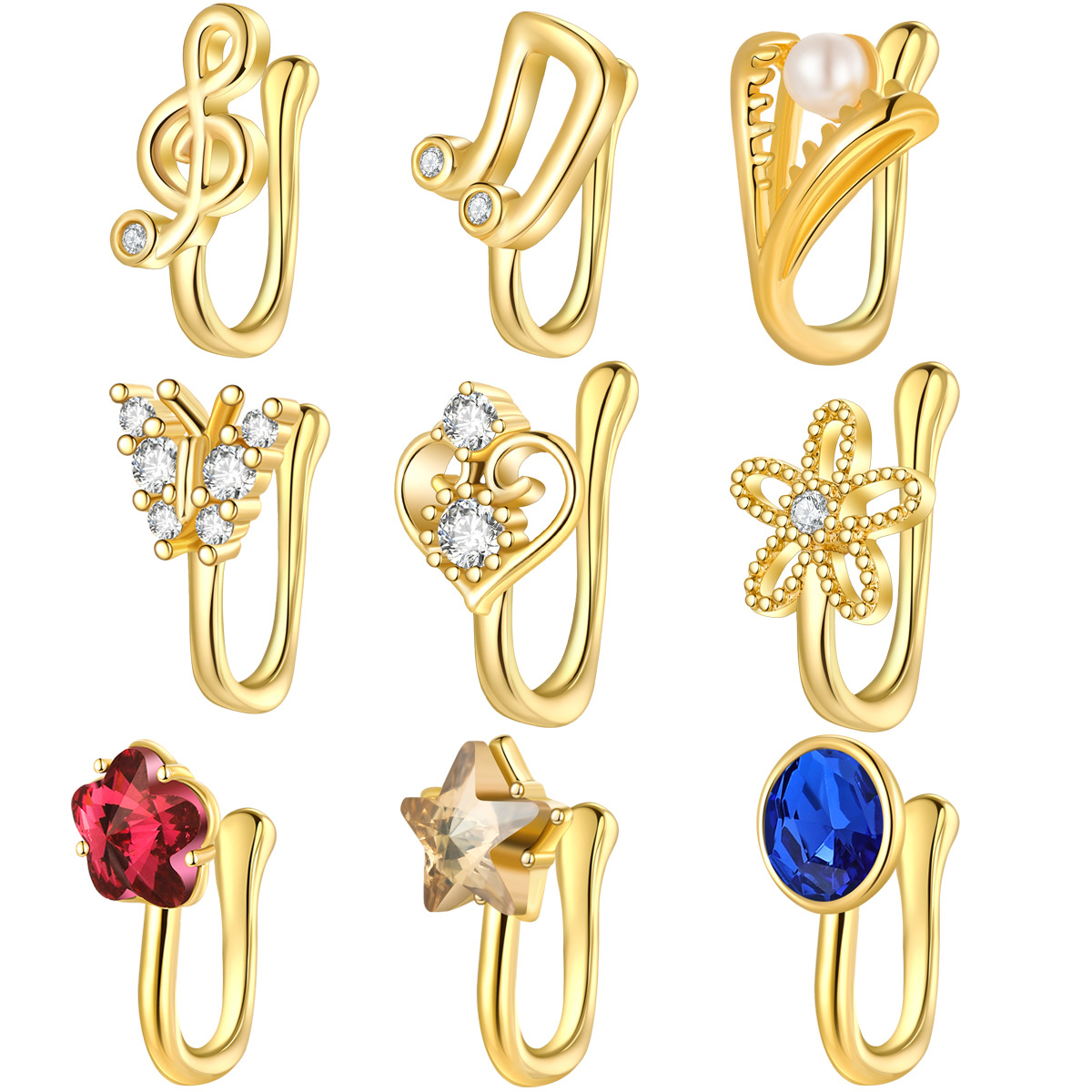 Factory direct supply new fashion personality European and American style U-shaped non-perforated nose ring nose for women daily wear - Image 5