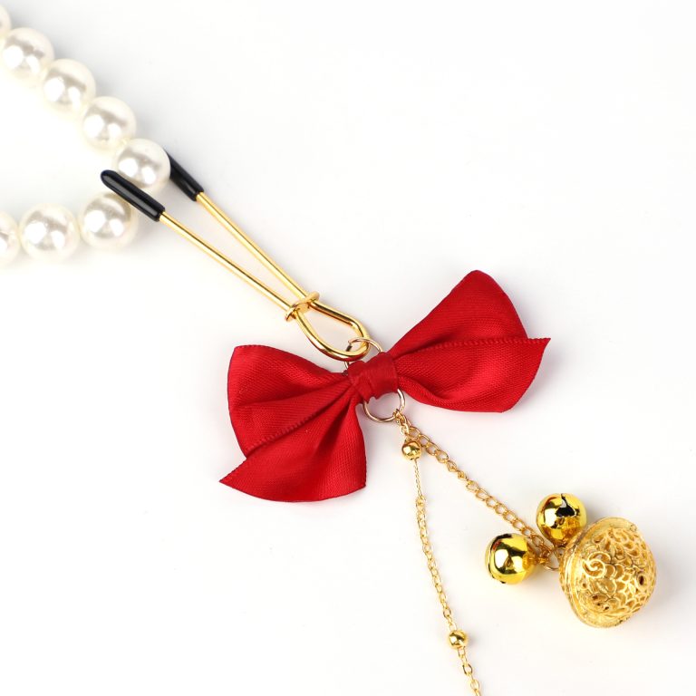 Adjustment sm Props Bell Fun Nipple Clip Bow Fun Nipple Clip SM Nipple Clip Alternative Adult Supplies - Image 3