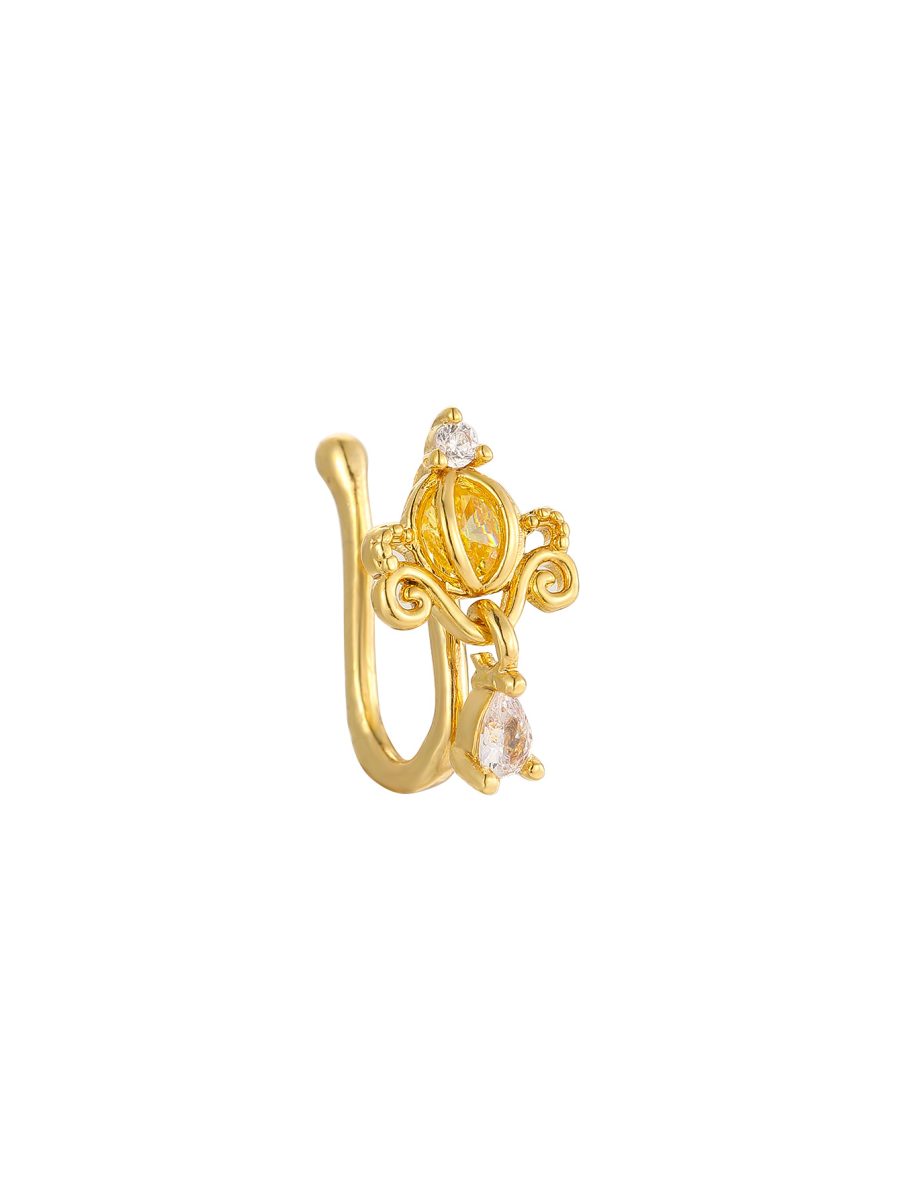 Factory Direct supply new fashion personality High sense nose nail copper white stone inlaid temperament sexy nose accessories female wholesale - Image 9