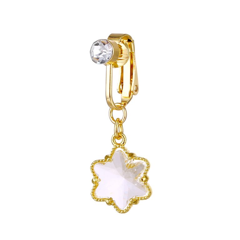 new inlaid crystal diamond butterfly water drop free perforation jewelry navel clip ear clip Amazon in stock - Image 7