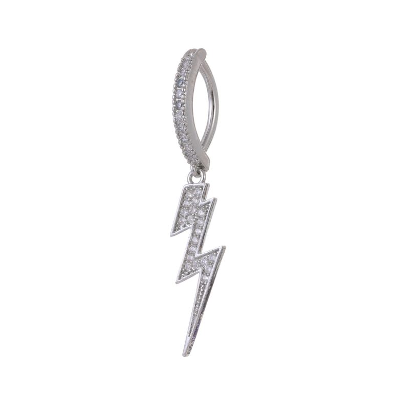 Europe and the United States cross-border hot selling new fashion full diamond copper inlaid zircon lightning pendant belly button ring belly button buckle - Image 5