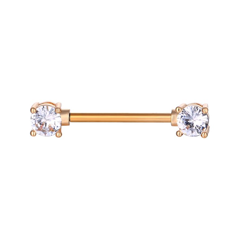 new body piercing jewelry inlaid zircon breast ring - Image 5