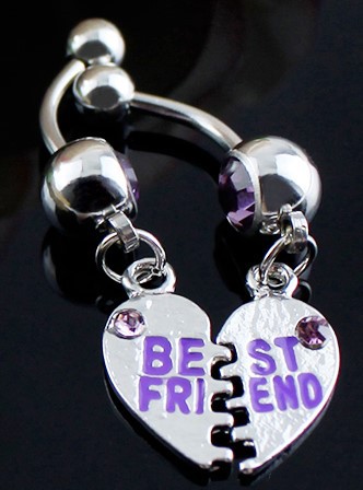 European and American puncture jewelry English letter pair navel ring navel nail navel buckle - Image 3