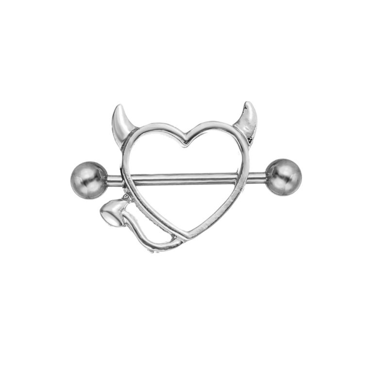 Cross-border products European and American little devil nipple nail body piercing jewelry heart-shaped nipple ring - Image 7