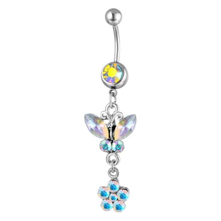 goods Multi-Color Butterfly flower navel ring navel nail fashion puncture jewelry origin supply spot