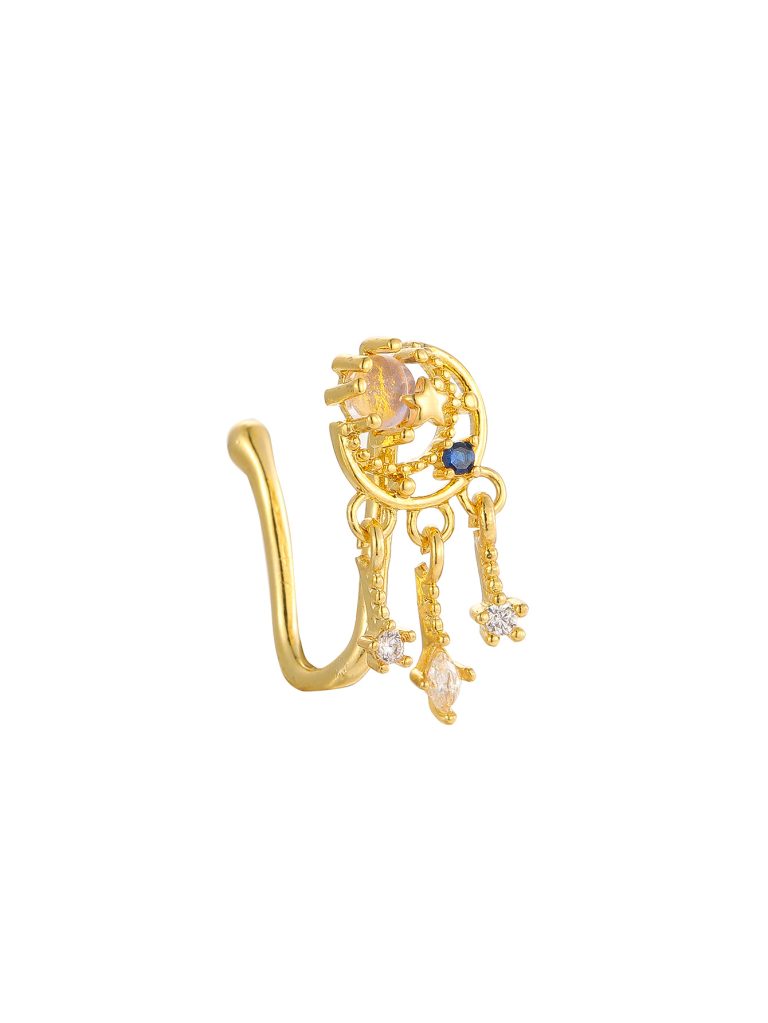 Factory Direct supply new fashion personality High sense nose nail copper white stone inlaid temperament sexy nose accessories female wholesale - Image 10