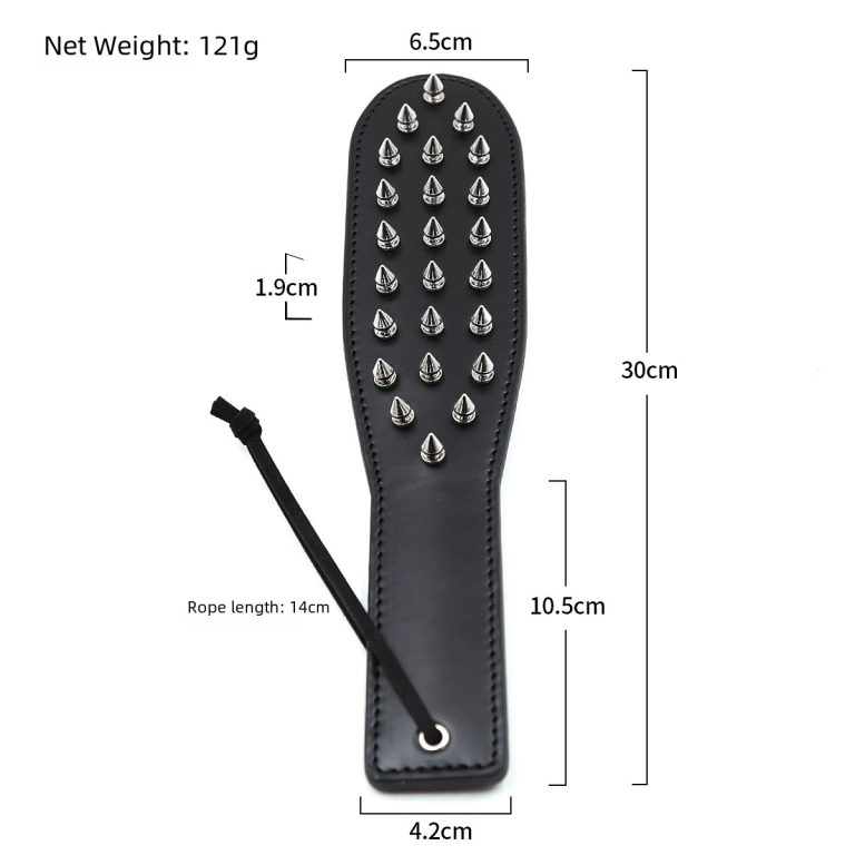 Fun leather racket spike long handle PU adult supplies husband and wife props racket to figure sample spot women's use - Image 4