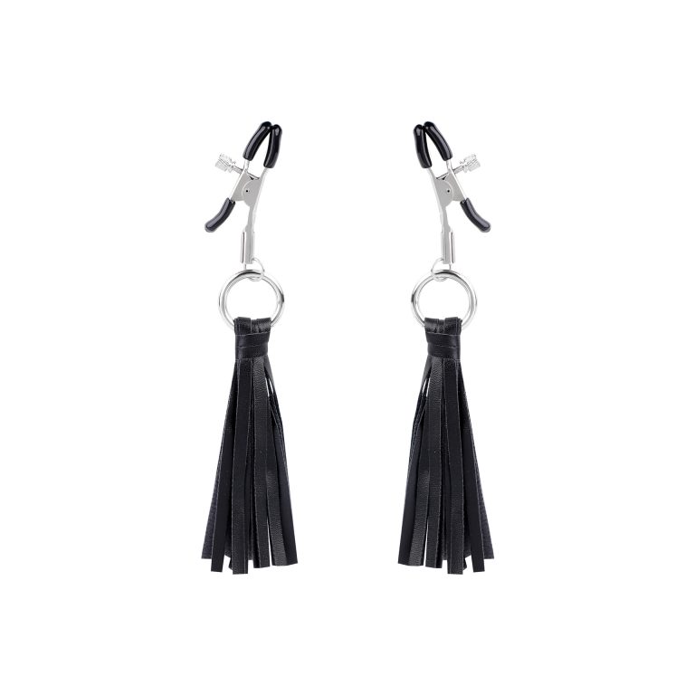 Adult sex sm props nipple clip cross-border hot black tassel breast clip punishment conditioning sex milk clip - Image 6